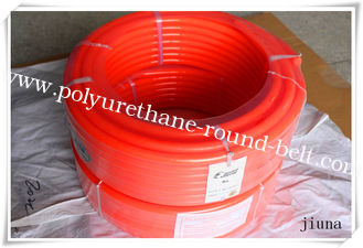 Orange Polyurethane Round Belt Diameter 15mm With Surface Smooth