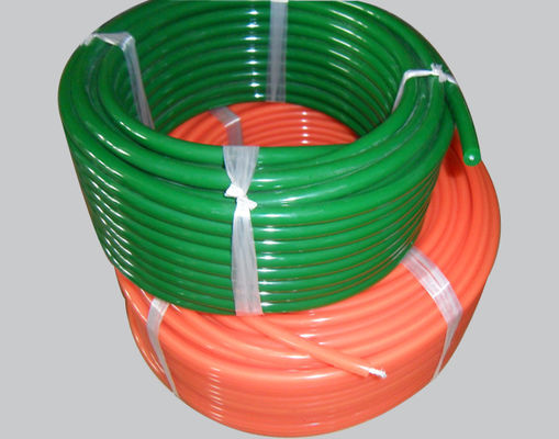 Diameter 12mm Orange Urethane Round Belt Surface Smooth cord reinforced
