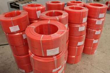 Transmission Polyurethane Round Belt Red Smooth  Tear Strength Resistance